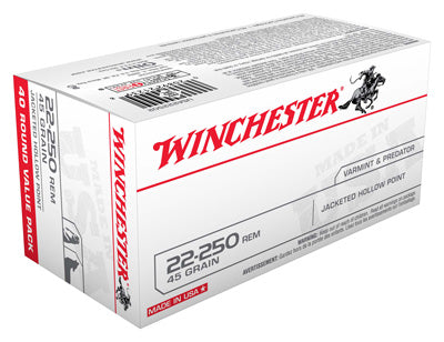 Winchester Ammo Usa .22-250 Rem. 45gr. JHP 40-Pack