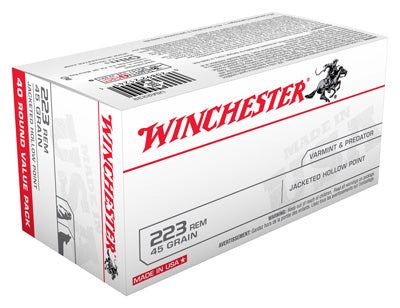 Winchester Ammo Usa .223 Remington 45gr. JHP 40-Pack
