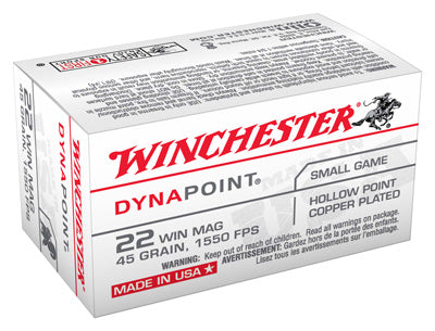 Winchester Ammo Dynapoint .22Wrm 1550fps. 45gr. Dynapoint 50-Pack