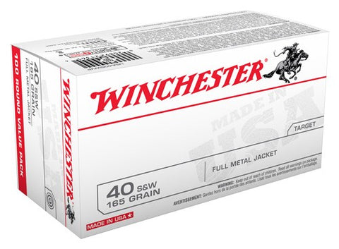 Winchester Ammo Usa .40Sw 165gr. FMJ Truncated Cone 100-Value Pack