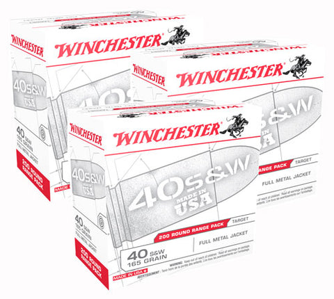 Winchester Ammo Usa .40Sw 600Rds/Case 165gr. FMJ