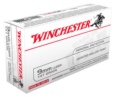 Winchester Ammo Usa 9mm Luger 147gr. JHP 50-Pack