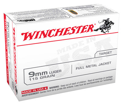Winchester Ammo Usa 9mm Luger 115gr. FMJ-RN100-Value Pack