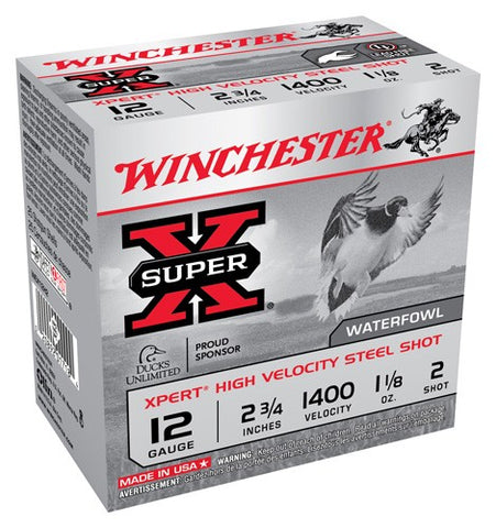 Winchester Ammo Xpert Steel 12Ga. 2.75" 1400fps. 1-1/8oz. #2 25P