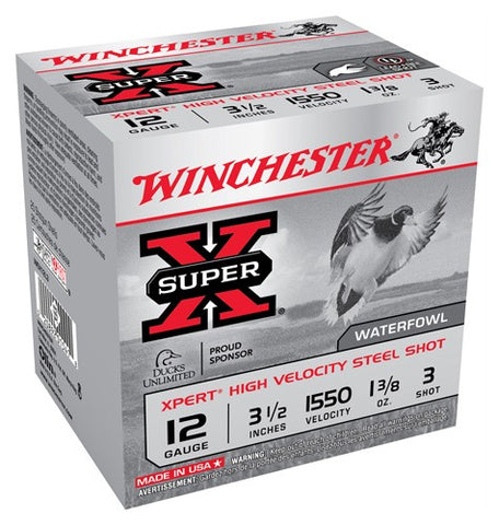 Winchester Ammo Xpert Steel 12Ga. 3.5" 1550fps. 1-3/8oz. #3 25Pack