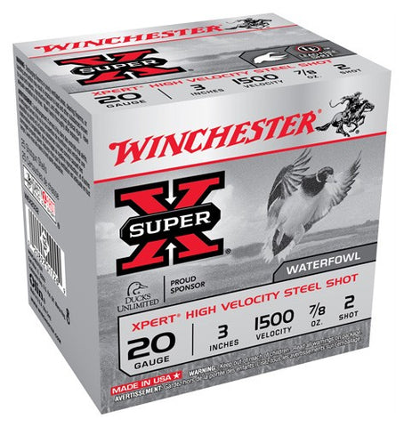 Winchester Ammo Xpert Steel 20Ga. 3" 1500fps. 7/8oz. #2 25-Pack