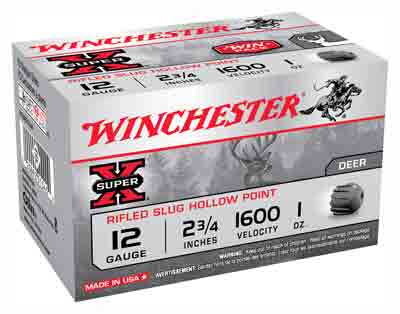 Winchester Ammo Super-X Slugs 12Ga. 2.75" 1600fps. 1oz. 15-Pack