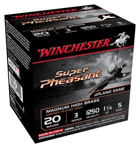 Winchester Ammo Super-X 20Ga. 3" 1250fps. 1-1/4oz. #5 25-Pack