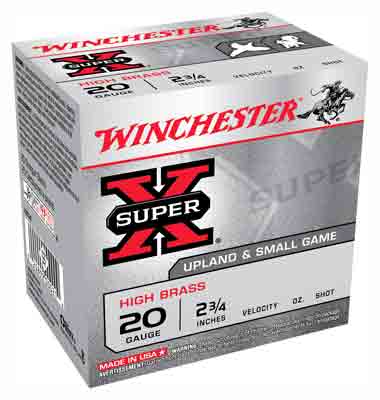 Winchester Ammo Super-X 20Ga. 2.75" 1220fps. 1oz. #4 25-Pack