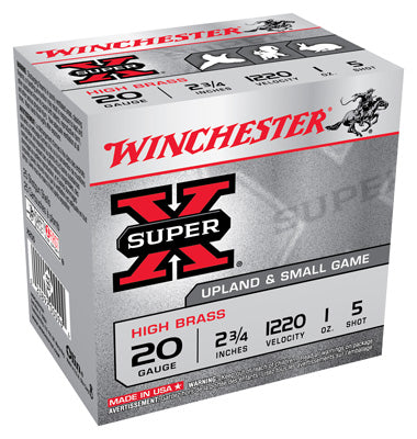 Winchester Ammo Super-X 20Ga. 2.75" 1220fps. 1oz. #5 25-Pack