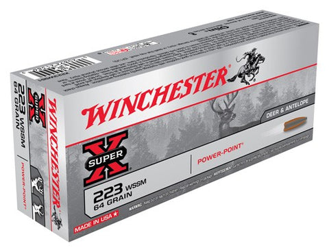 Winchester Ammo Super-X .223Wssm 64gr. Power Point 20-Pack