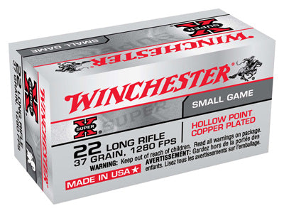 Winchester Ammo Super-X .22LR 1280fps. 37gr. Lead-HP 50-Pack
