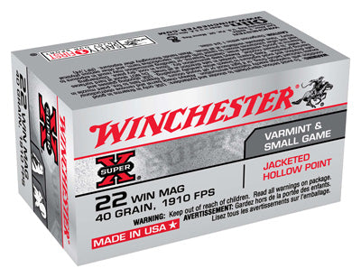 Winchester Ammo Super-X .22Wmr 1910fps. 40gr. JHP 50-Pack