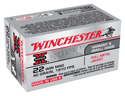 Winchester Ammo Super-X .22Wmr 1910fps. 40gr. FMJ 50-Pack