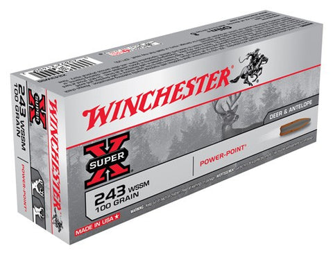 Winchester Ammo Super-X .243Wssm 100gr. Power Point 20-Pack