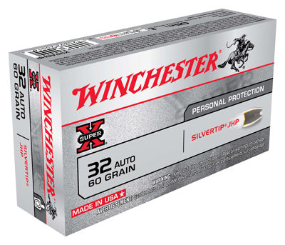 Winchester Ammo Super-X .32ACP 60gr. Silvertip JHP 50-Pack