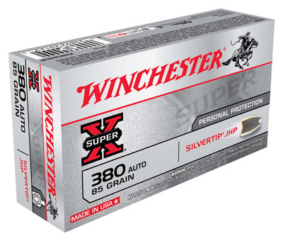 Winchester Ammo Super-X .380ACP 85gr. Silvertip HP 50-Pack