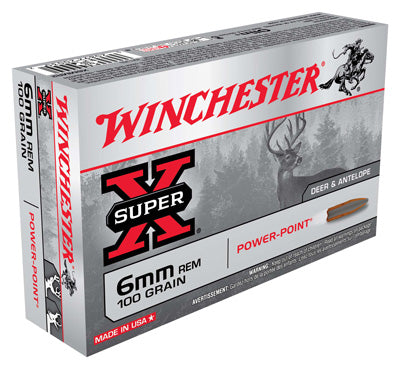 Winchester Ammo Super-X 6mm Rem. 100gr. Power Point 20-Pack
