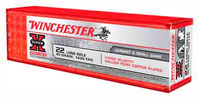 Winchester Ammo Super Speed .22LR 1435fps. 40gr. Lead HP 100-Pack.