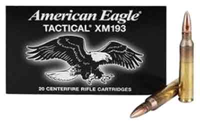 Federal Ammo Ae Tactical 5.56X45 Xm193 55gr. FMJ-Bt 20-Pack