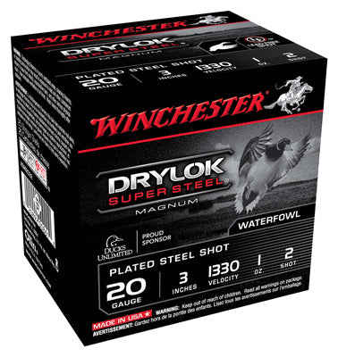 Winchester Ammo Super-X Steel 20Ga. 3" 1330fps. 1oz. #2 25-Pack
