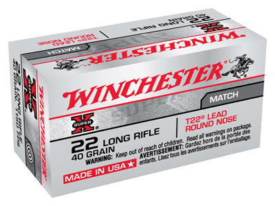 Winchester Ammo Super-X T-22 .22LR 1150fps. 40gr. Lead RN50-Pack