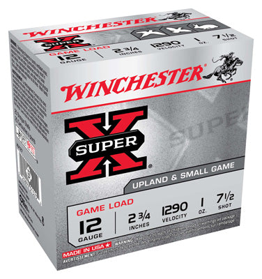 Winchester Ammo Super-X 12Ga. 2.75" 1290fps. 1oz. #7.5 25-Pack