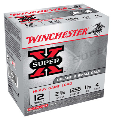 Winchester Ammo Super-X 12Ga. 2.75" 1255fps. 1-1/8oz. #4 250 Rounds