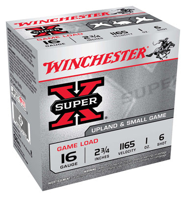 Winchester Ammo Super-X 16Ga. 2.75" 1165fps. 1oz. #6 25-Pack