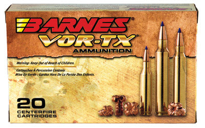 Barnes VOR-TX, 25-06 Rem, 100 Grain, Tipped Triple Shock X, Lead Free, 20 Round Box BB25062