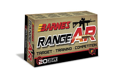 Barnes Range AR, 300 Blackout, 90 Grain, Zn Core Open Tip Flat Base, Lead Free, 20 Round Box BB300BLKZ1