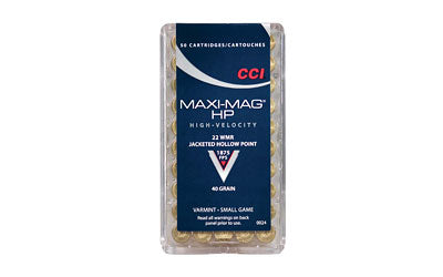 CCI/Speer Maxi-Mag, 22WMR, 40 Grain, Jacketed Hollow Point, 50 Round Box 24