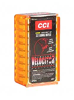CCI/Speer Velocitor, 22LR, 40 Grain, Gilded Lead Hollow Point, 50 Round Box 47