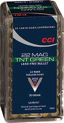 CCI/Speer TNT Green, 22WMR, 30 Grain, Jacketed Hollow Point, Lead Free, 50 Round Box 60