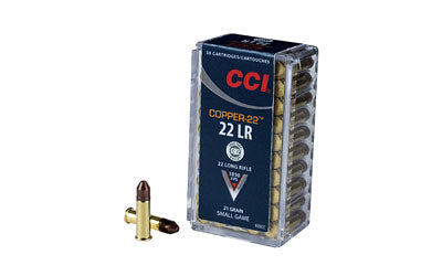 CCI/Speer Copper-22, 22LR, 21 Grain, Copper, Lead Free, 50 Round Box 925CC