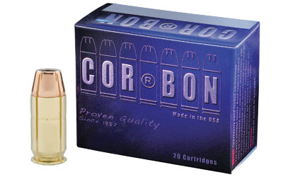 CorBon Self Defense, 45ACP, 230 Grain, Jacketed Hollow Point, +P, 20 Round Box 45230