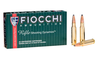 Fiocchi Ammunition Rifle, 308Win, 180 Grain, Pointed Soft Point, 20 Round Box 308C