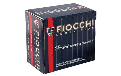 Fiocchi Ammunition Centerfire Pistol, 38 Special, 110 Grain,XTP, 25 Round Box 38XTPB25