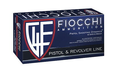 Fiocchi Ammunition Centerfire Pistol, 40S&W, 165 Grain, Full Metal Jacket, 50 Round Box 40SWF