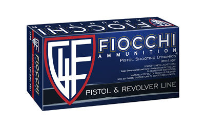Fiocchi Ammunition Centerfire Pistol, 9MM, 124 Grain, Full Metal Jacket, 50 Round Box 9APB