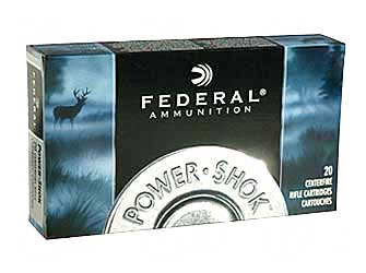 Federal PowerShok, 222REM, 50 Grain, Soft Point, 20 Round Box 222A