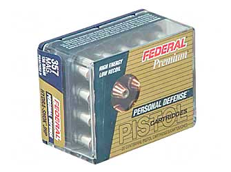Federal Personal Defense, Hydra-Shok, 357MAG, 130 Grain, Jacketed Hollow Point, Low Recoil, 20 Round Box PD357HS2H
