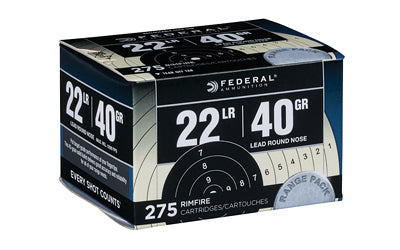 Federal Range & Field, 22LR, 40 Grain, Lead Round Nose, 275 Round Box 729