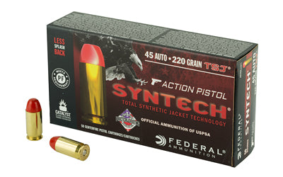 Federal Syntech Action Pistol, 45 ACP, 220Gr, Total Synthetic Jacket, 50 Round Box AE45SJAP1