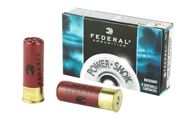 Federal PowerShok, 12 Gauge, 2.75", 00 Buck, 12 Pellets, 5Round Box F13000