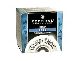 Federal GameShok, 410 Gauge, 2.5", #6, Max Dram, .5oz, Shotshell Lead Shot, 25 Round Box H4126