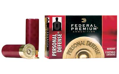 Federal Personal Defense, 12 Gauge, 2.75", 4 Buck, Buckshot, 34 Pellet, 5 Round Box PD1564B