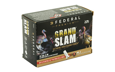 Federal Grand Slam, 12 Gauge, 3", #4, 1.75oz, Flight Control, 10 Round Box PFCX157F 4