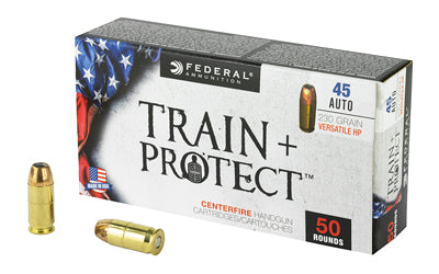 Federal Train & Protect, 45 ACP, 230 Grain, Verastile Hollow Point, 50 Round Box TP45VHP1