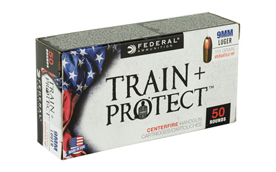 Federal Train & Protect, 9MM, 115 Grain, Verastile Hollow Point, 50 Round Box TP9VHP1